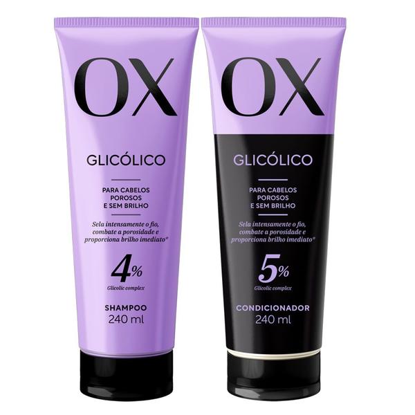 Imagem de Kit Shampoo Ox Glicólico 240ml E Condicionador Ox Glicólico 240ml