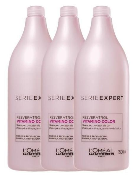 Imagem de Kit Shampoo Se Vitamino Color (3Und) 1,5L - L'Oreal