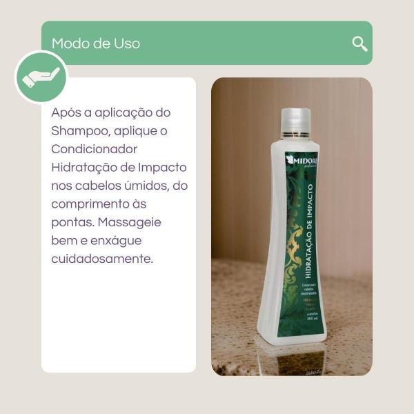 Imagem de Kit Shampoo Silicone sem sal  Máscara Progress  Impacto Protetor de Fio Midori profissional progressiva