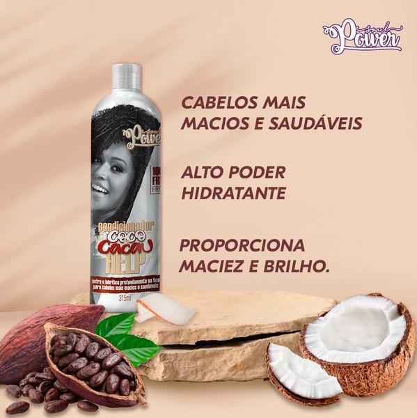 Imagem de Kit Shampoo Soul Power Coco E Cacau Wash 315ml e Condicionador Soul Power Coco E Cacau Help 315ml