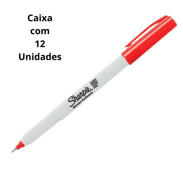 Imagem de Kit Sharpie 12 Canetas Marcador Permanente Ponta ULTRA Fina