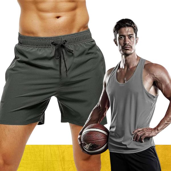 Imagem de Kit Shorts Bermuda + Camiseta Regata Corrida MASCULINA ALGODÃO 949