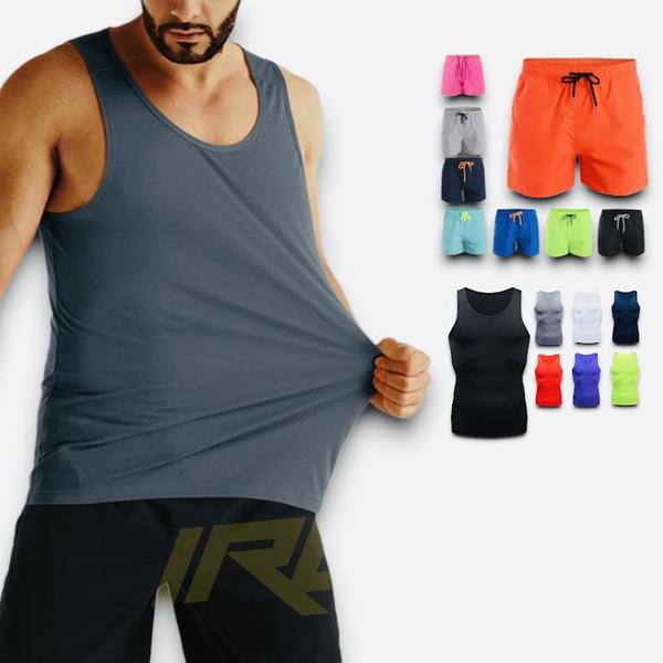 Imagem de Kit Shorts Bermuda + Camiseta Regata Fitness MASCULINA ALGODÃO 298