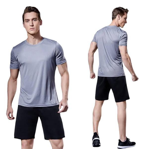 Imagem de Kit Shorts Bermuda Tactel TRAINING + Camiseta Academia Fitness Corrida PROTEÇÃO UV SOLAR 706