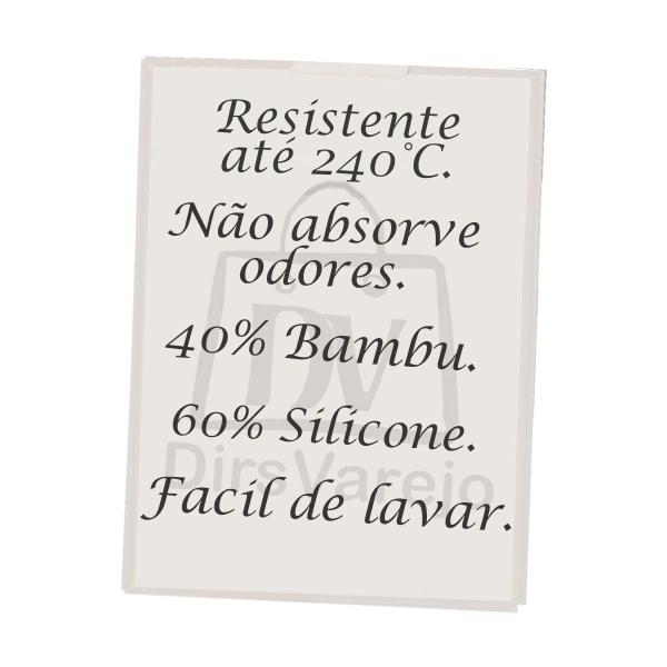 Imagem de Kit Silicone 4 peças Bambu Utensilios De Cozinha