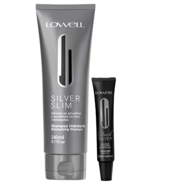 Imagem de Kit Silver Slim 1 Shampoo 240ml 1 Máscara Dark 25ml Lowell