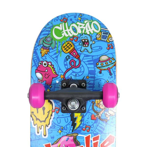 Imagem de Kit Skate Charlie Brown Montado Capacete Profissional Sports