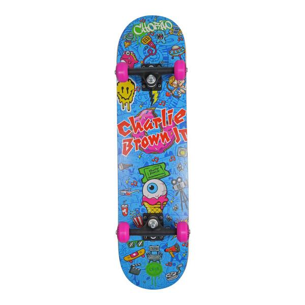 Imagem de Kit Skate Charlie Brown Montado Capacete Profissional Sports