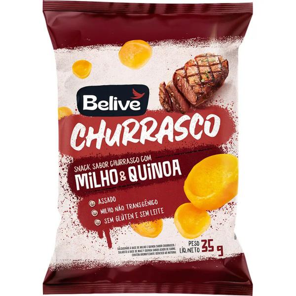 Imagem de Kit Snacks de Milho BeLive Sabor Churrasco 35g (20 pacotes)