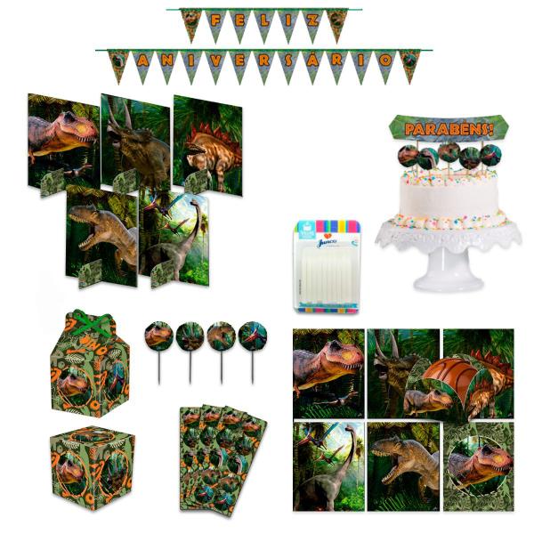 Imagem de Kit Só Um Bolinho Dino Park Decoração Aniversário Junco