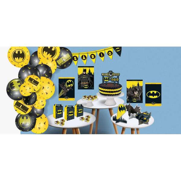 Imagem de Kit Só Um Bolinho Festa Decoração Batman Geek - 89 unid