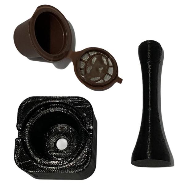 Imagem de Kit Socador Cápsula Nespresso Reutilizável Coffe Café Tamper