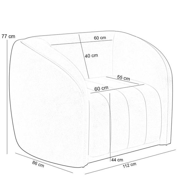 Imagem de Kit Sofá 04 Lugares Para Sala de Estar 252 cm Com 02 Poltronas Lazio M03 Bouclê Bege - Lyam Decor