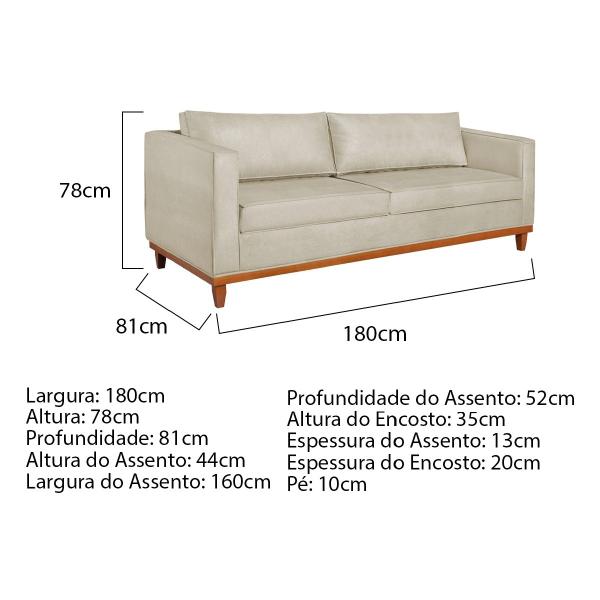 Imagem de Kit Sofá 2 e 3 Lugares 180cm Europa Bouclé - ADJ Decor