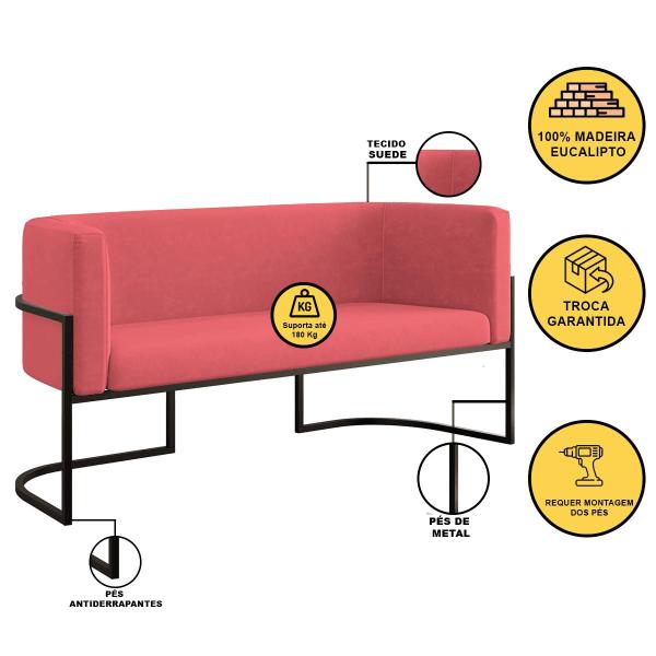 Imagem de Kit Sofá 2 Lugares + 2 Poltronas para Recepção  Balaqui