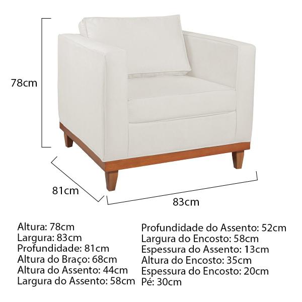 Imagem de Kit Sofa 2 Lugares e 2 Poltronas Europa Bouclé - Amarena Móveis