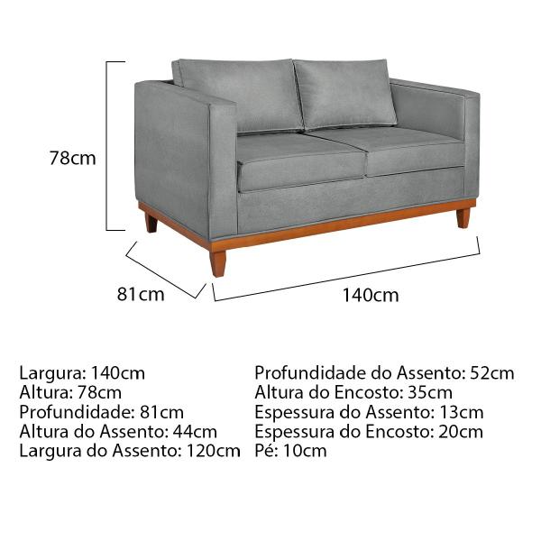 Imagem de Kit Sofa 2 Lugares e 2 Poltronas Europa Bouclé - Doce Sonho Móveis