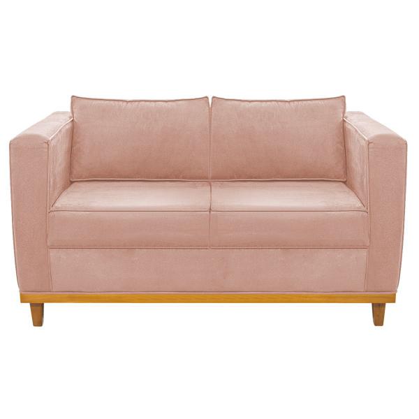 Imagem de Kit Sofá 2 Lugares e 2 Poltronas Europa Suede Rosê ADJ Decor