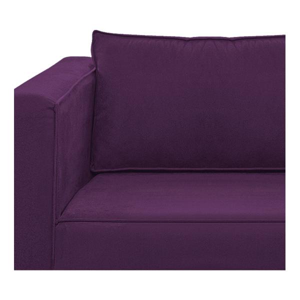 Imagem de Kit Sofá 2 Lugares e 2 Poltronas Europa Suede Roxo ADJ Decor