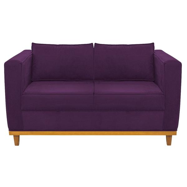 Imagem de Kit Sofá 2 Lugares e 2 Poltronas Europa Suede Roxo AM Decor