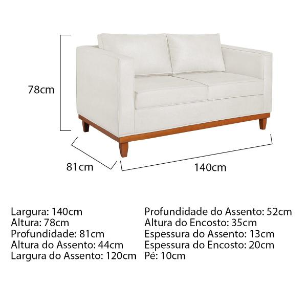 Imagem de Kit Sofa 2 Lugares e Poltrona Europa Bouclé - Amarena Móveis