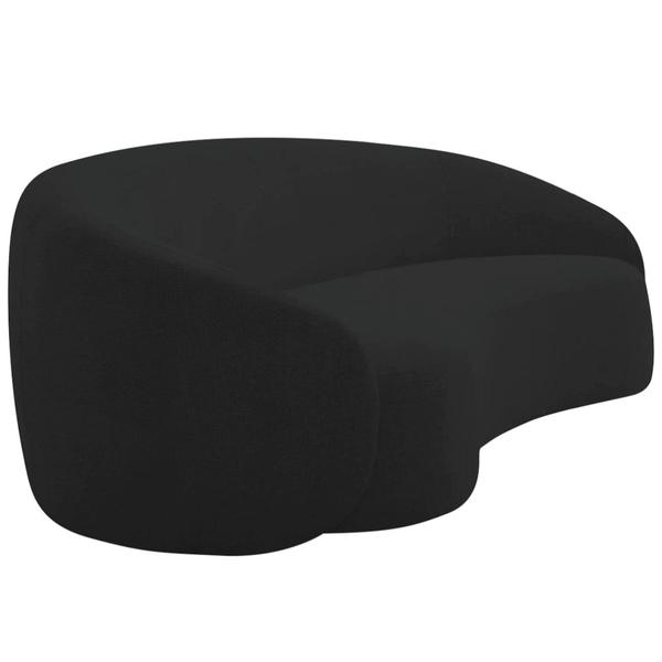 Imagem de Kit Sofá 3 Lugares 180cm e 2 Poltronas Orgânica Luxo Recepção Amore Linho Preto - Amarena Móveis