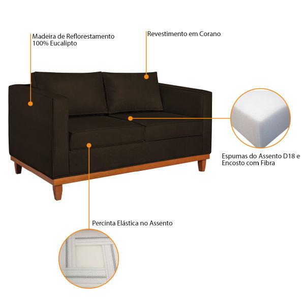 Imagem de Kit Sofá 3 Lugares e 2 Poltronas Europa 180 cm Estilo Conforto e Elegância Corano - ADJ Decor