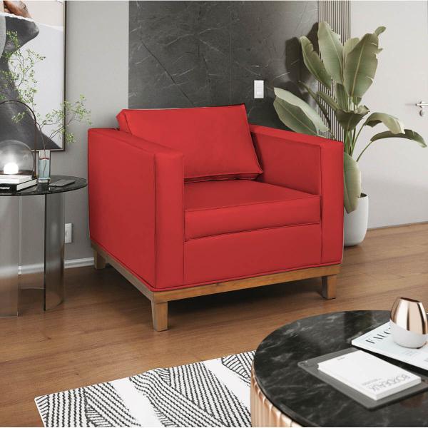 Imagem de Kit Sofá 3 Lugares e 2 Poltronas Europa 180 cm Estilo Conforto e Elegância Corano - ADJ Decor