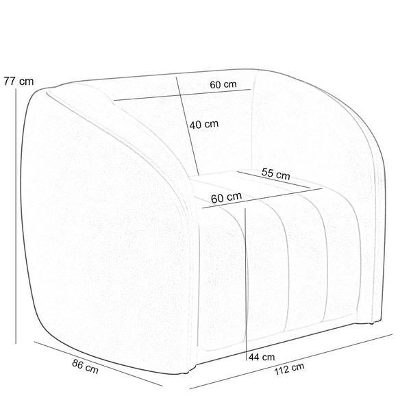 Imagem de Kit Sofá 4 Lugares Para Sala 252cm com 02 Poltronas Lazio M03 Bouclê Bege - Lyam Decor