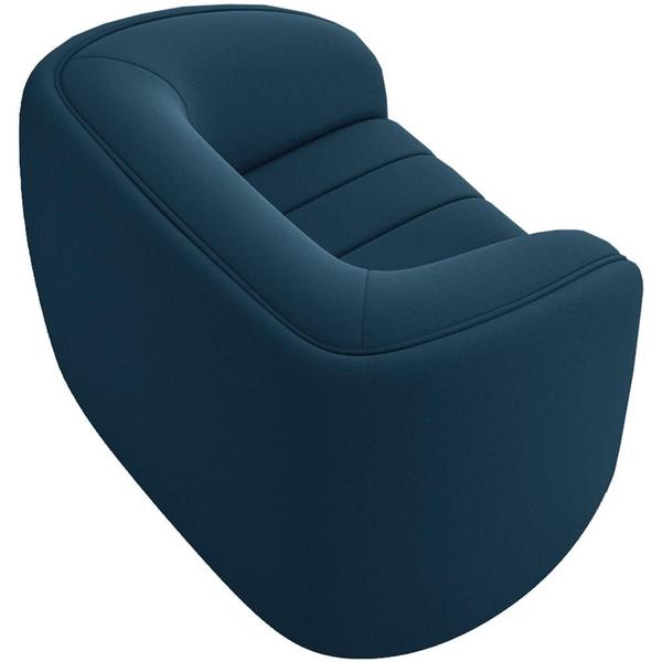 Imagem de Kit Sofá 4 Lugares Para Sala 252cm com 02 Poltronas Lazio M03 Veludo Azul - Lyam Decor