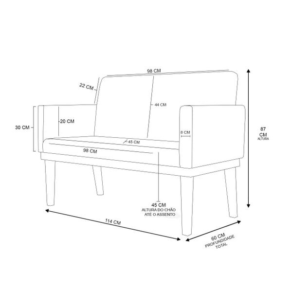 Imagem de KIT Sofá com Base Reforçada + 2 Poltronas Sala de Estar