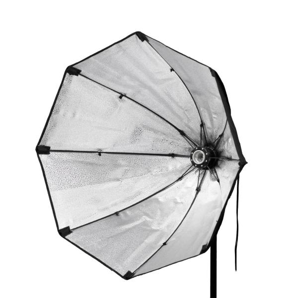 Imagem de Kit Softbox Octogonal 60cm Lâmpada 135W 110V Bolsa Tripé 2m