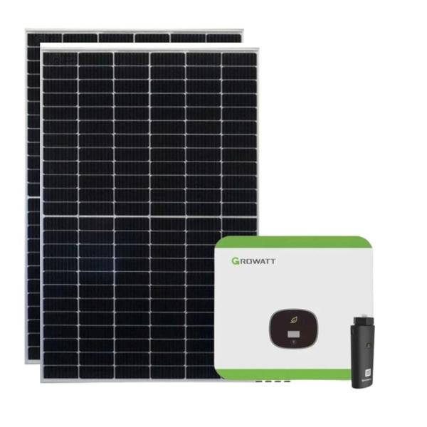 Imagem de Kit Solar Monocristalino 156kWh/mês Canadian Inversor Growatt 220V