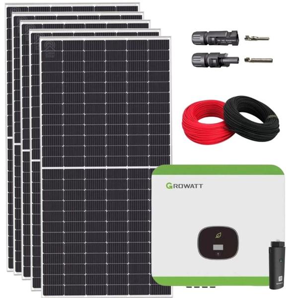 Imagem de Kit Solar Residencial 594kWh/mês Canadian Inversor Growatt 5kW 220V