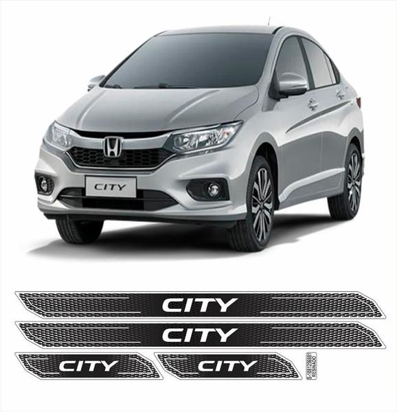 Imagem de Kit Soleira Diamante Honda City 2015/2019 - Cromado Resinado