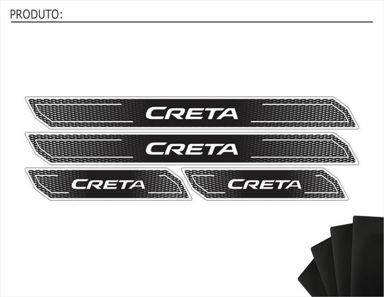 Imagem de Kit Soleira Diamante Hyundai Creta-2017/2018 Com Black Over