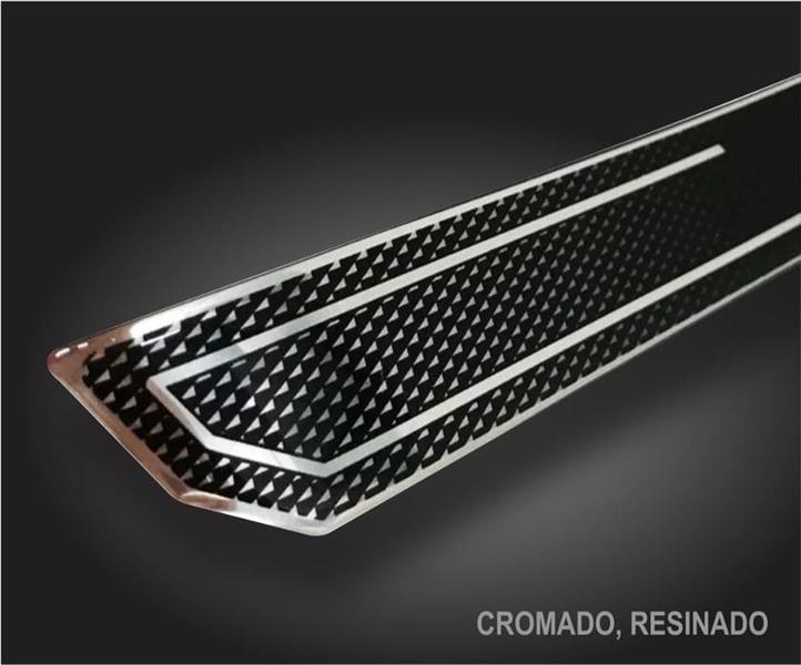 Imagem de Kit Soleira Diamante Jeep Renegade Cromado Resinado