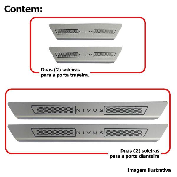 Imagem de Kit Soleira Porta Aço Inox Aço Vw Nivus