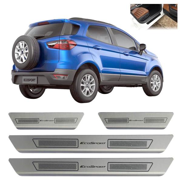 Imagem de Kit Soleira Porta Aço Inox Escovado Ford New Ecosport