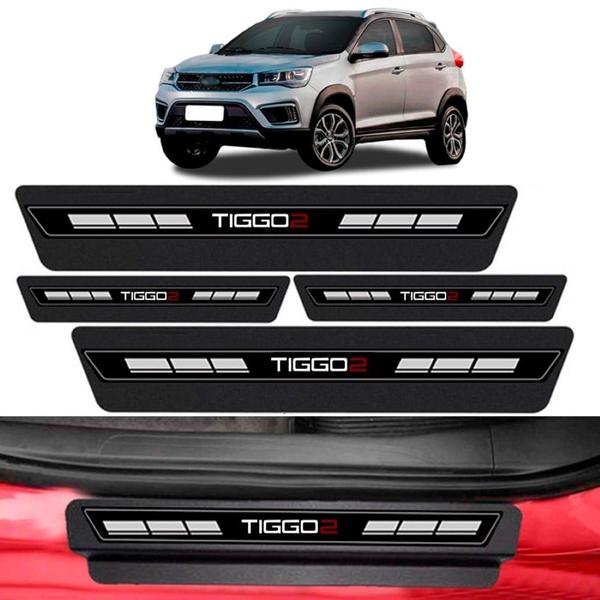 Imagem de Kit Soleira Porta Top Premium Chery Tiggo2 Todos anos