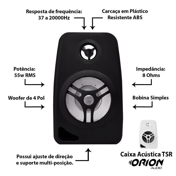 Kit Som Ambiente 6 Caixa Acústica Branca C/ Receiver Bt - ORION Imagem de Kit Som Ambiente 6 Caixa Acústica Branca C/ Receiver Bt