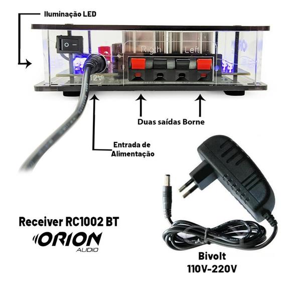 Imagem de Kit Som Ambiente Amplificador Pc + Caixa Acustica Para Gesso