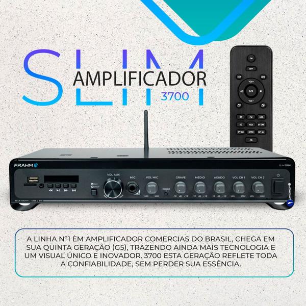 Imagem de Kit Som Ambiente Apartamento 10 Arandelas Jbl + Amplificador Bluetooth Entrada Tv Frahm Slim 3700