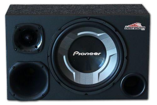 Imagem de Kit Som Automotivo Caixa Trio Pioneer Fox Subwoofer 12