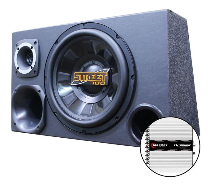 Imagem de Kit Som Caixa Trio Sub Spyder 700w Tl1500