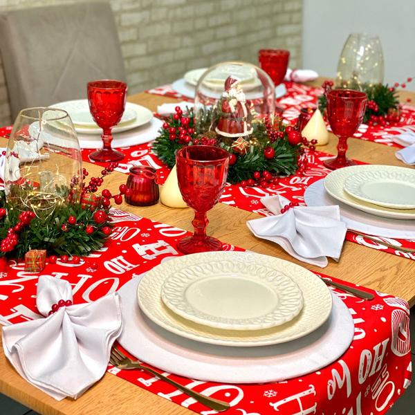 Imagem de Kit Sousplat Completo Com Trilhos de Mesa de Natal Natalino