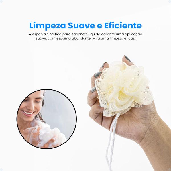 Imagem de Kit Spa Esponja Banho Nylon Esfoliante De Corpo Pés Limpeza