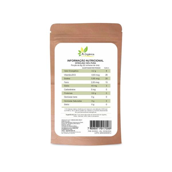 Kit: Spirulina Pura 100g + Gengibre em Pó 100g À Orgânica - A Orgânica Imagem de Kit: Spirulina Pura 100g + Gengibre em Pó 100g À Orgânica