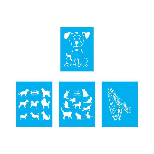 Imagem de Kit Stencil 11 unid - Animais - Ref 16