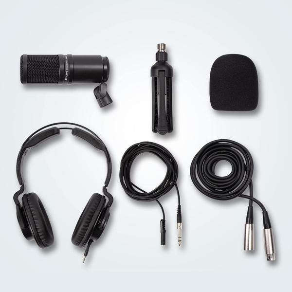 Imagem de Kit Streaming E Podcast Zoom Zdm-1 Com Microfone, Fone De Ouvido, Suporte E Protetor